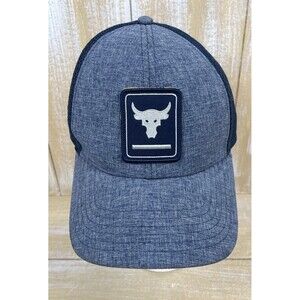 Under Armour Project The Rock Brahma Bull Snapback Blue Mesh Trucker Cap Hat